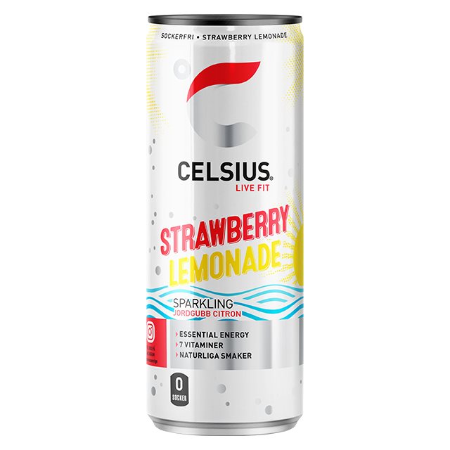 Product Image for Celsius strawberry lemonade 355ml