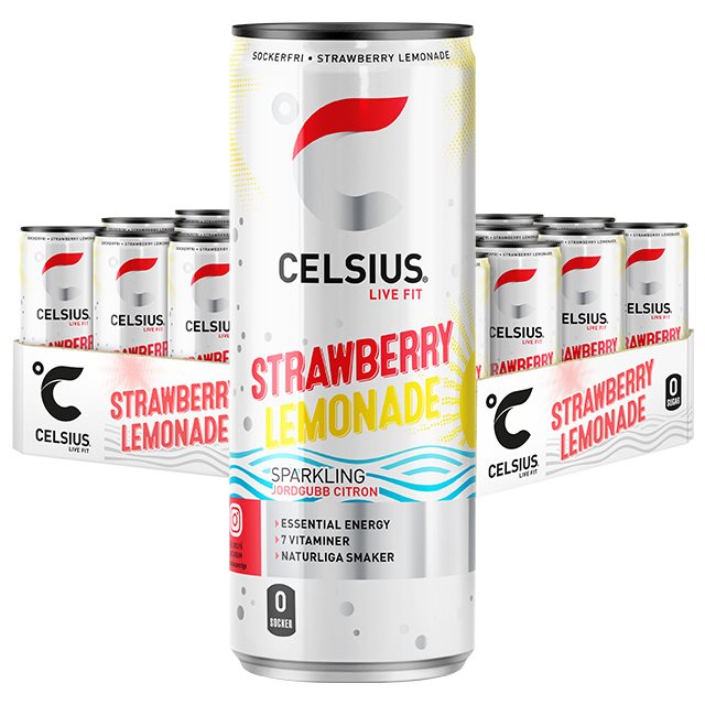 Product Image for Celsius strawberry lemonade 24x355ml