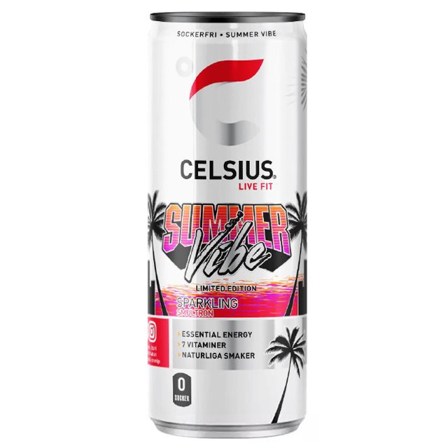 Celsius Summer Vibe Smultron 355ml | Drycker - Energidryck - Sockerfri energidryck | Gymkraft