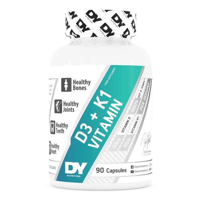 DY Nutrition D3 + K1 90 kapslar | Kosttillskott - Vitaminer & Mineraler - K-vitamin | Gymkraft
