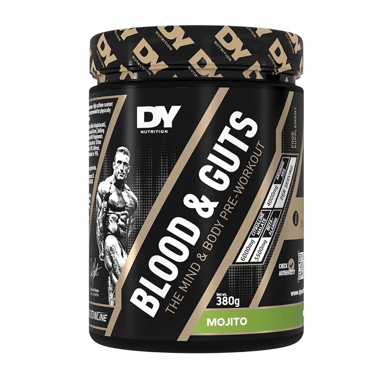 DY Nutrition Blood & Guts Mojito 380g | Kosttillskott - Prestationshöjare - PWO - Pre-Workout - PWO med koffein | Gymkraft