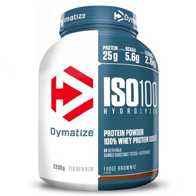 Dymatize Iso-100 Fudge Brownie 2,2kg | Kosttillskott - Proteinpulver - Vassleprotein - Vassleisolat | Gymkraft