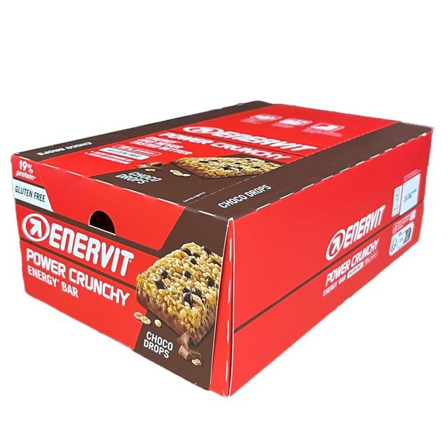Enervit Power Crunchy Bar Choco Drops 25x40g | Kosttillskott - Träningstillskott - Efter träning | Gymkraft