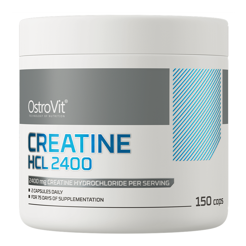 OstroVit Creatine HCl 2400mg 150 Kapslar | Kosttillskott - Träningstillskott - Före träning | Gymkraft