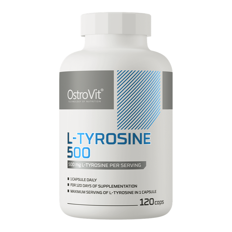 OstroVit L-Tyrosine 500mg 120 Kapslar | Kosttillskott - Aminosyror - Tyrosin | Gymkraft