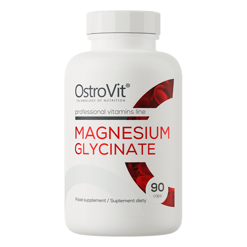 OstroVit Magnesium Glycinate 90 Kapslar | Kosttillskott - Vitaminer & Mineraler - Magnesium | Gymkraft