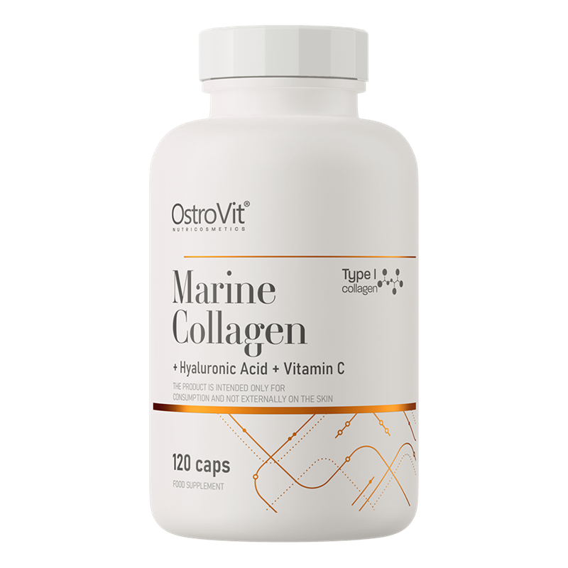 OstroVit Marine Collagen + Hyaluronic Acid + Vitamin C 120 Kapslar