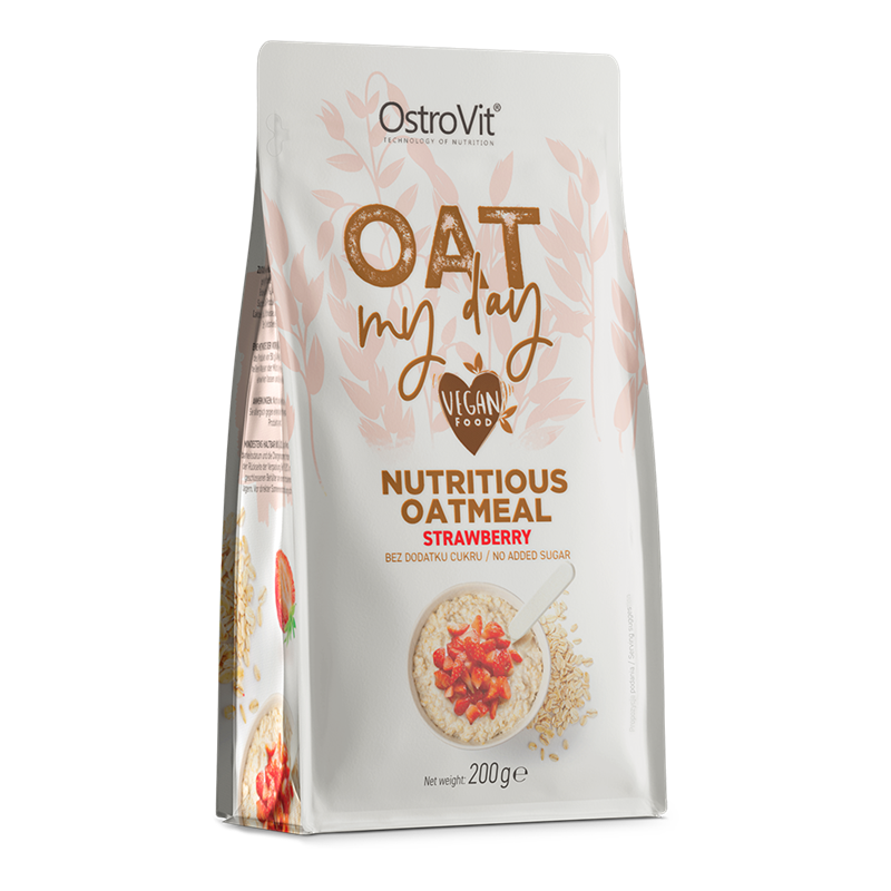 OstroVit Oat My Day Strawberry 200g | Hälsokost - Livsmedel - Gröt & Gryn | Gymkraft