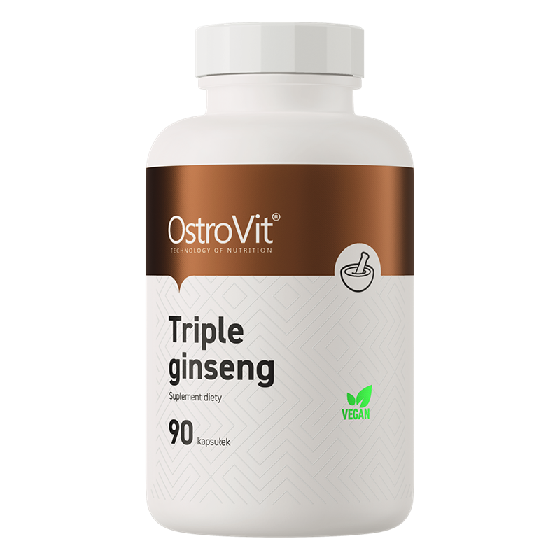 OstroVit Triple Ginseng VEGE 90 Kapslar | Kosttillskott - Vitaminer & Mineraler | Gymkraft