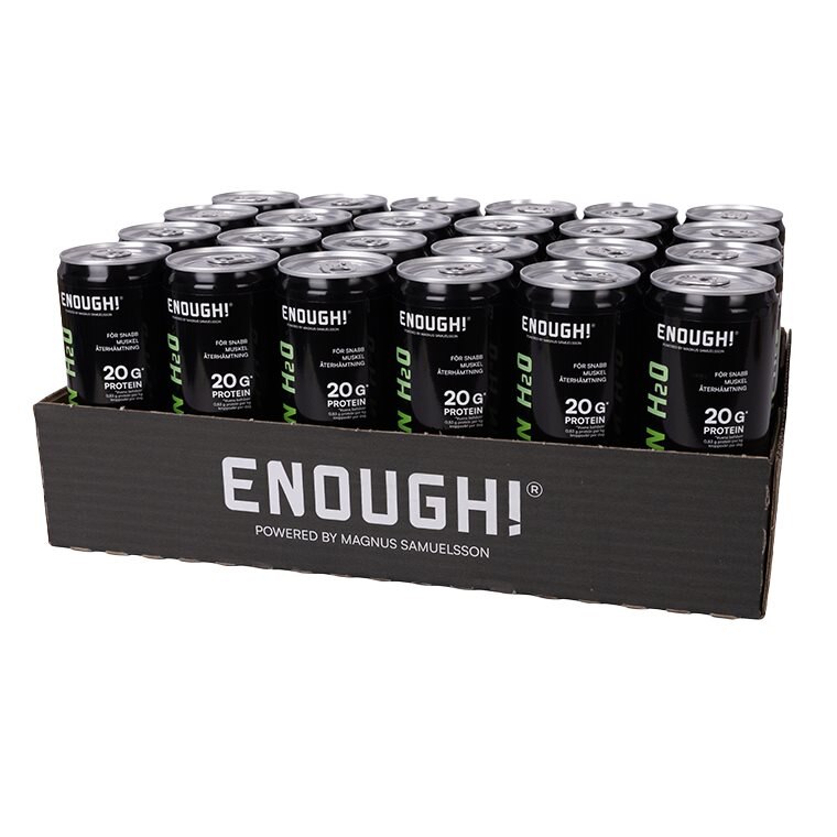 Enough Proteinvatten Äpple/Päron 24x330ml | Drycker - Energidryck - Vegansk energidryck | Gymkraft