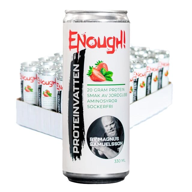 Enough Proteinvatten Jordgubb 24x330ml