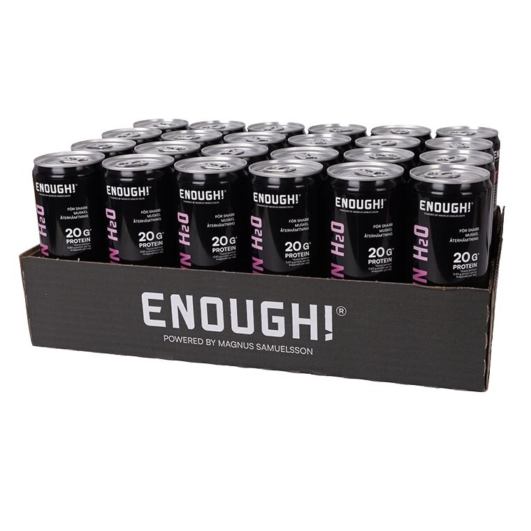 Enough Proteinvatten Skogsbär 24x330ml | Drycker - Energidryck - Vegansk energidryck | Gymkraft