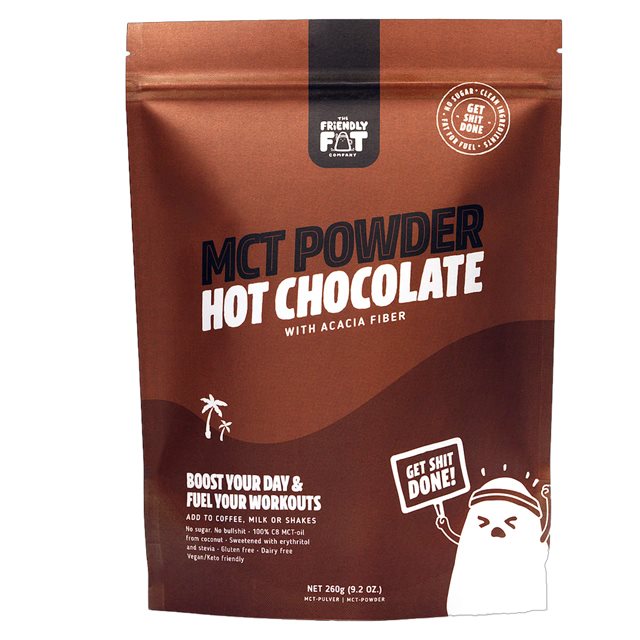 TFFC Hot Chocolate MCT Pulver C8 260g | Kosttillskott - Omega & Fettsyror - MCT-Fett | Gymkraft