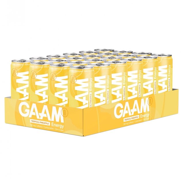 Product Image for Gaam energy tropical pineapple 24x330ml