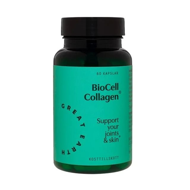 Great Earth BioCell Collagen 60 Kapslar | Hälsokost - Led- och muskelvärk | Gymkraft