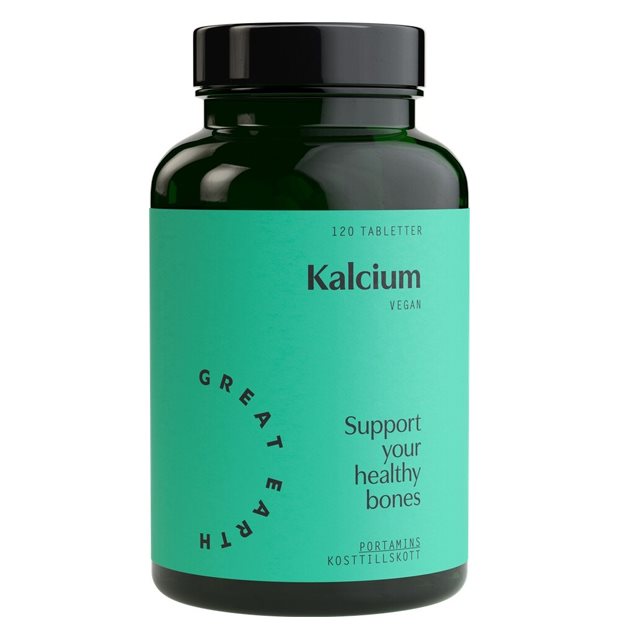 Great Earth Kalcium 400mg 120 tabletter | Kosttillskott - Vitaminer & Mineraler - Kalcium | Gymkraft