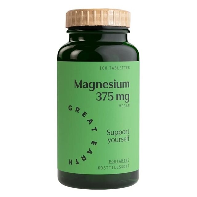 Great Earth Magnesium 375 mg 100 tabletter