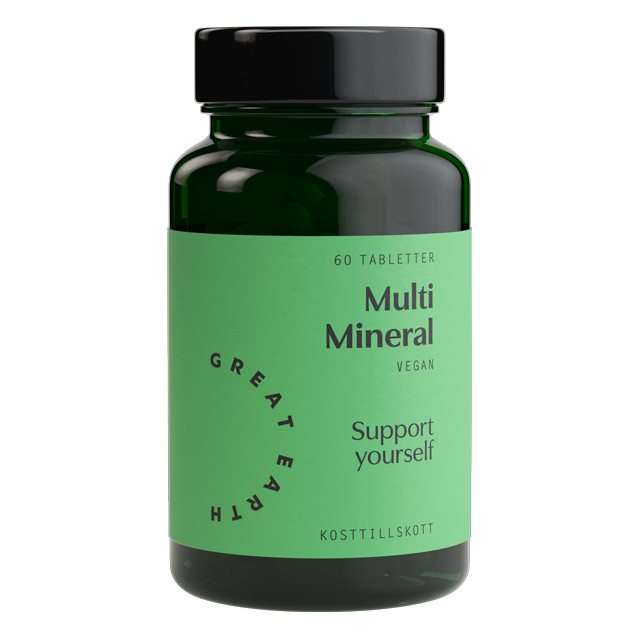Great Earth Multi Minerals 60 Tabletter | Kosttillskott - Vitaminer & Mineraler - Multivitamin | Gymkraft