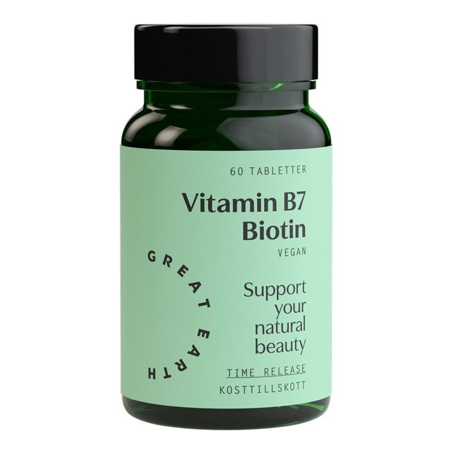Great Earth Vitamin B7 Biotin 60 Tabletter