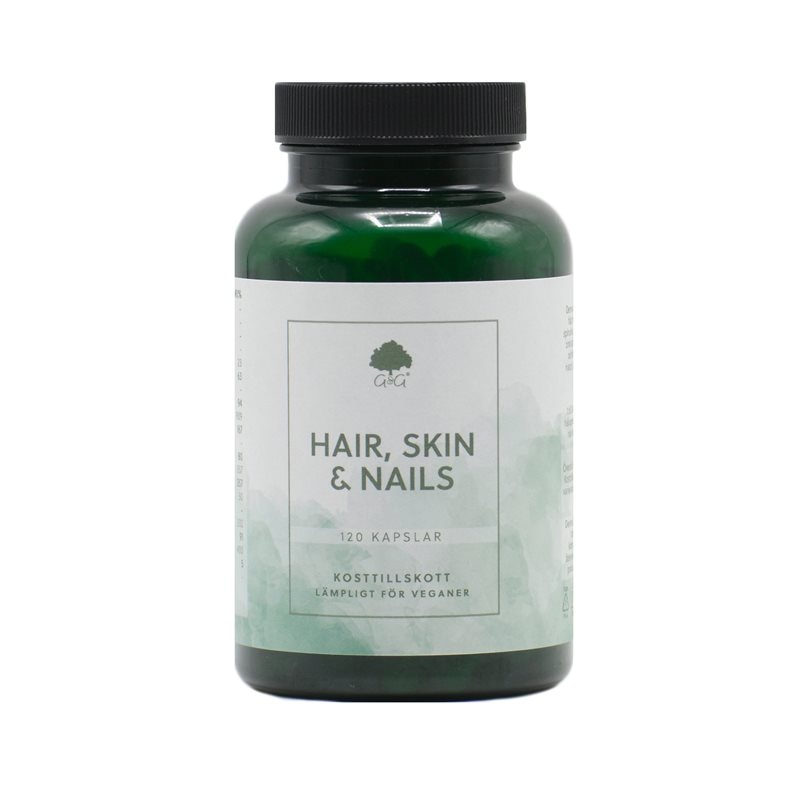 G&G Vitamins Hair, Skin & Nails 120 kapslar | Kosttillskott - Vitaminer & Mineraler | Gymkraft