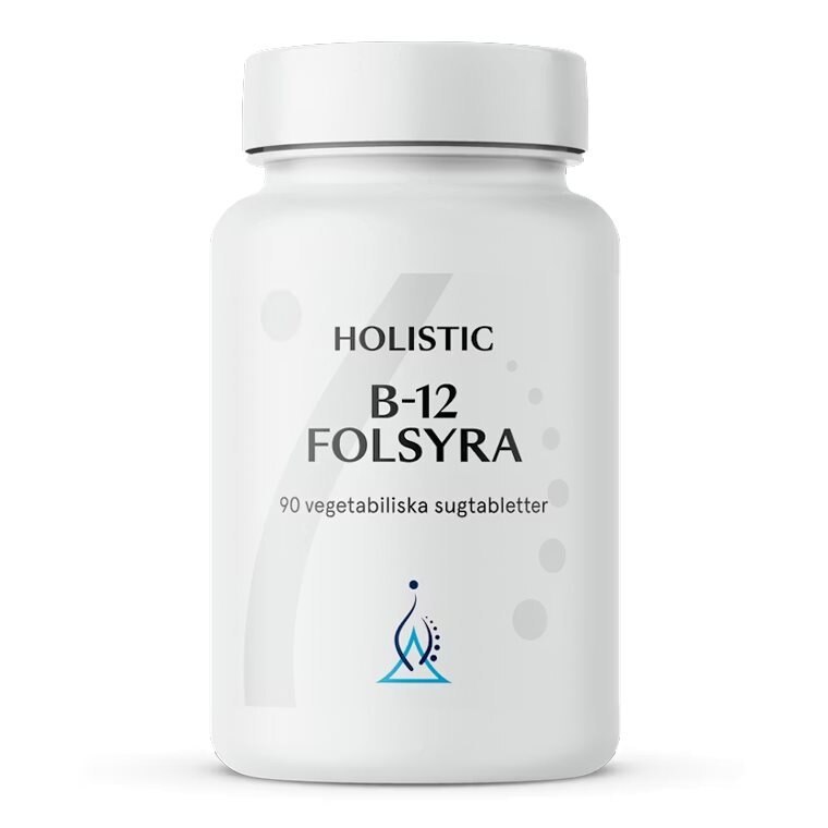 Holistic B-12-Folsyra 90 Kapslar | Kosttillskott - Vitaminer & Mineraler - B-vitamin | Gymkraft