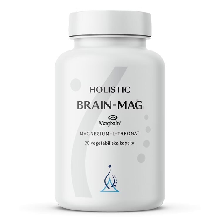 Holistic Brain-Mag 90 Kapslar | Kosttillskott - Vitaminer & Mineraler - Magnesium | Gymkraft