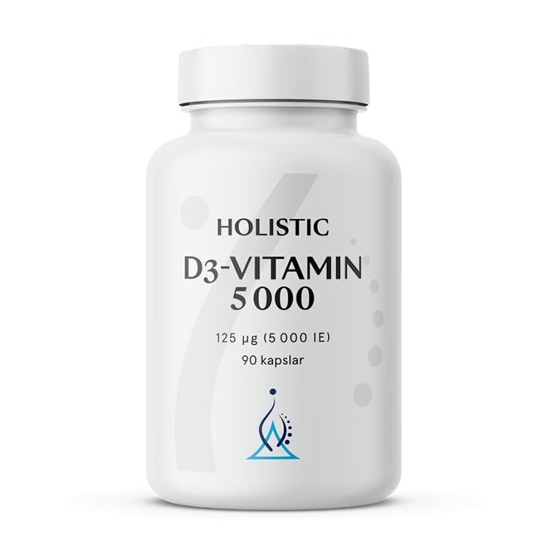 Holistic D3-vitamin 5000 90 Kapslar | Kosttillskott - Vitaminer & Mineraler - D-vitamin | Gymkraft