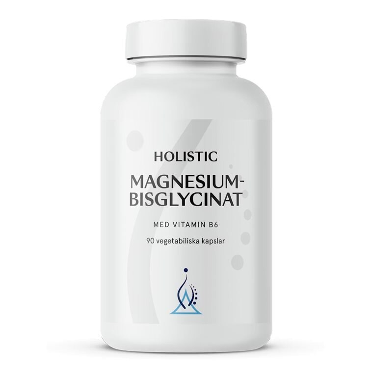 Holistic Magnesiumbisglycinat 100mg 90 Kapslar | Kosttillskott - Vitaminer & Mineraler - Magnesium | Gymkraft