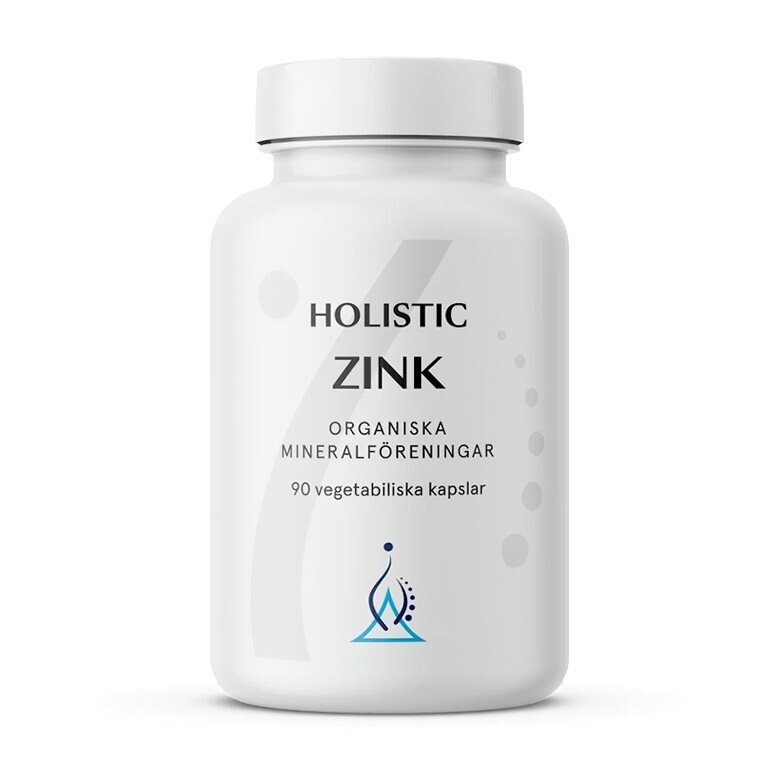 Holistic Zink 25mg 90 Kapslar | Kosttillskott - Vitaminer & Mineraler - Zink | Gymkraft