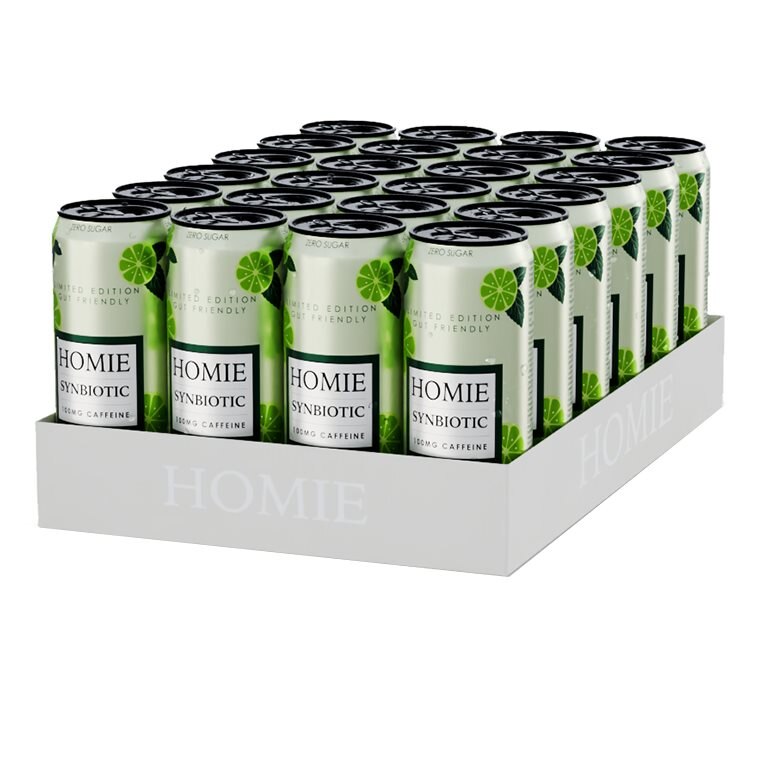 Homie Wake Up Synbiotic Lime Mint 24x330ml
