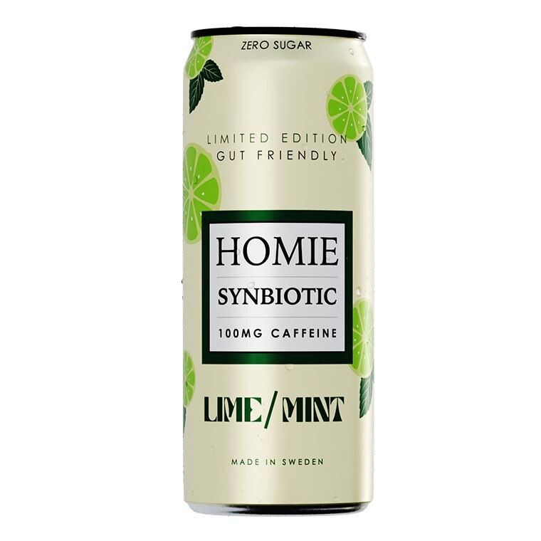 Homie Wake Up Synbiotic Lime Mint 330ml