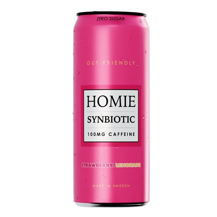 Product Image for Homie wake up synbiotic strawberry lemonade 330ml
