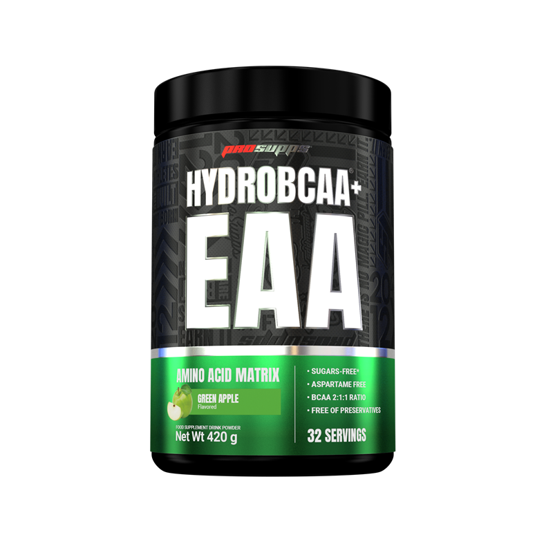 Pro Supps HydroBCAA/EAA Plus Green Apple 30 portioner | Kosttillskott - Träningstillskott - Efter träning | Gymkraft