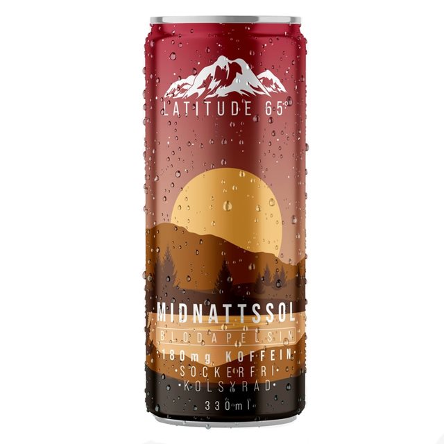 Latitude 65 Midnattssol Blodapelsin 330ml | Drycker - Energidryck - Sockerfri energidryck | Gymkraft