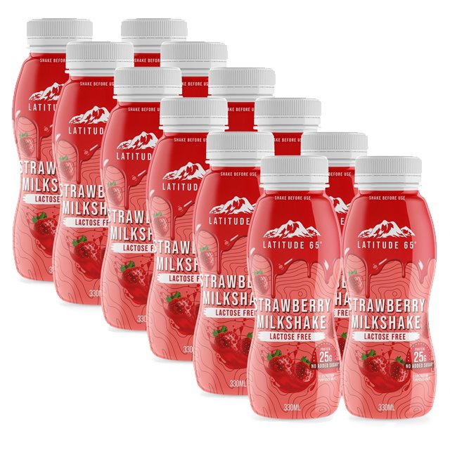 Latitude 65 Milkshake Strawberry 12x330ml | Hälsokost - Livsmedel - Mellanmål | Gymkraft
