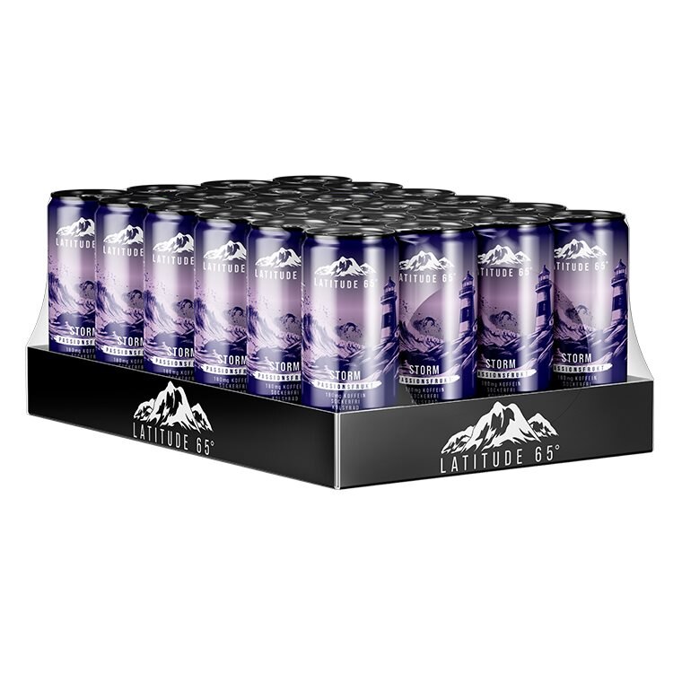 Latitude 65 Storm Passionsfrukt 24x330ml | Kampanjer 1 - Kampanj! Latitude 65 - 2 för 539 kr | Gymkraft