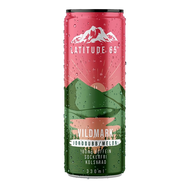 Latitude 65 Vildmark Jordgubb/Melon 330ml | Drycker - Energidryck - Sockerfri energidryck | Gymkraft