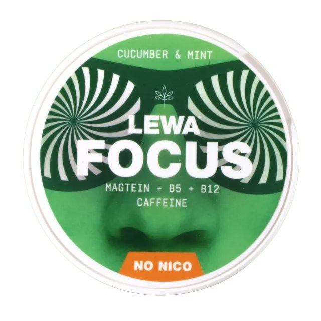 LEWA Focus Cucumber & Mint Nikotinfritt snus 10-pack | Kosttillskott - Prestationshöjare - Koffeintabletter | Gymkraft