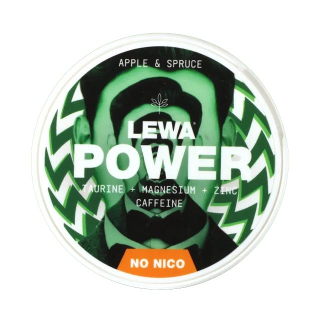LEWA Power Apple & Spruce Nikotinfritt snus 10-pack | Kosttillskott - Prestationshöjare - Koffeintabletter | Gymkraft