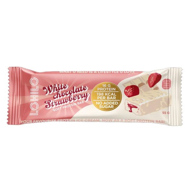 Product Image for Lohilo soft protein bar white chocolate strawberry 55g