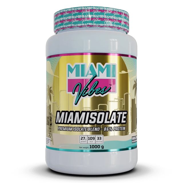 Miami Vibes Miamisolate Cookies & Cream 1000g | Kosttillskott - Proteinpulver - Vassleprotein - Vassleisolat | Gymkraft