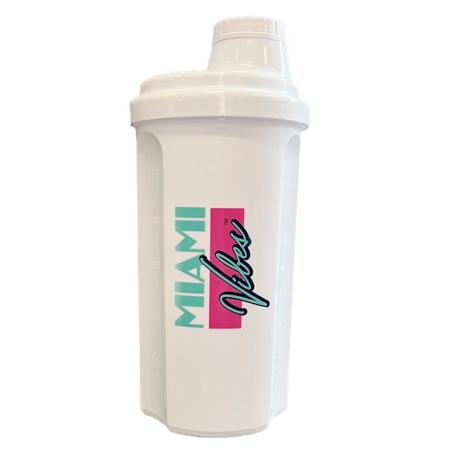Miami Vibes Shaker White 500ml | Träningstillbehör - Vattenflaskor & Shakers | Gymkraft