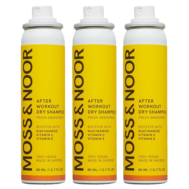Moss & Noor After Workout Dry Shampoo 80ml Pocket Size 3-pack | Kampanjer 1 - Moss & Noor - 20% rabatt! | Gymkraft