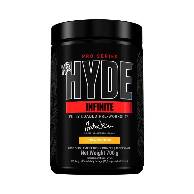 Pro Supps Mr Hyde Infinite Pineapple Punch 40 serveringar | Kosttillskott - Prestationshöjare - PWO - Pre-Workout - PWO Pulver | Gymkraft