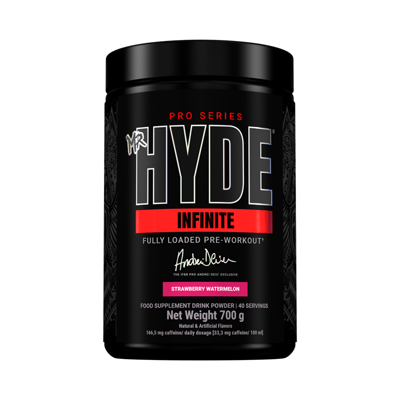 Pro Supps Mr Hyde Infinite Strawberry Watermelon 40 serveringar | Kosttillskott - Prestationshöjare - PWO - Pre-Workout - PWO Pulver | Gymkraft