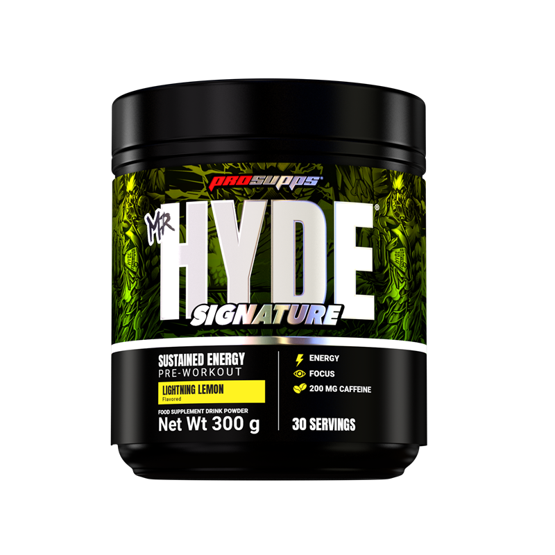 Pro Supps Mr Hyde Sign. V2 Lightning Lemon 30 Serveringar | Kosttillskott - Prestationshöjare - PWO - Pre-Workout - PWO med koffein | Gymkraft