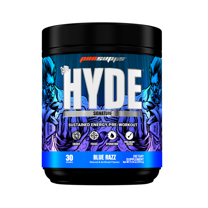 Pro Supps HYDE Nightmare Blue Razz 30 Serveringar | Kosttillskott - Prestationshöjare - PWO - Pre-Workout - PWO med koffein | Gymkraft