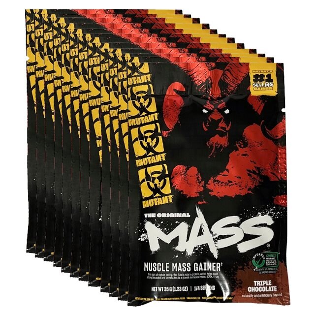 Mutant Mass Triple Chocolate 12x1/4 Servering | Kosttillskott - Träningstillskott - Efter träning | Gymkraft