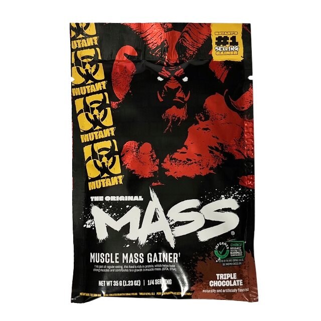 Mutant Mass Triple Chocolate 1/4 Servering | Kosttillskott - Träningstillskott - Efter träning | Gymkraft