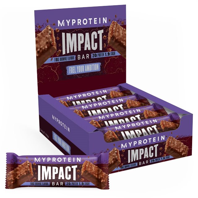 MyProtein Impact Protein Bar Fudge Brownie 12x64g | Kampanjer 1 - Bars Kampanj! Köp minst 3 - Få 15% EXTRA rabatt! | Gymkraft